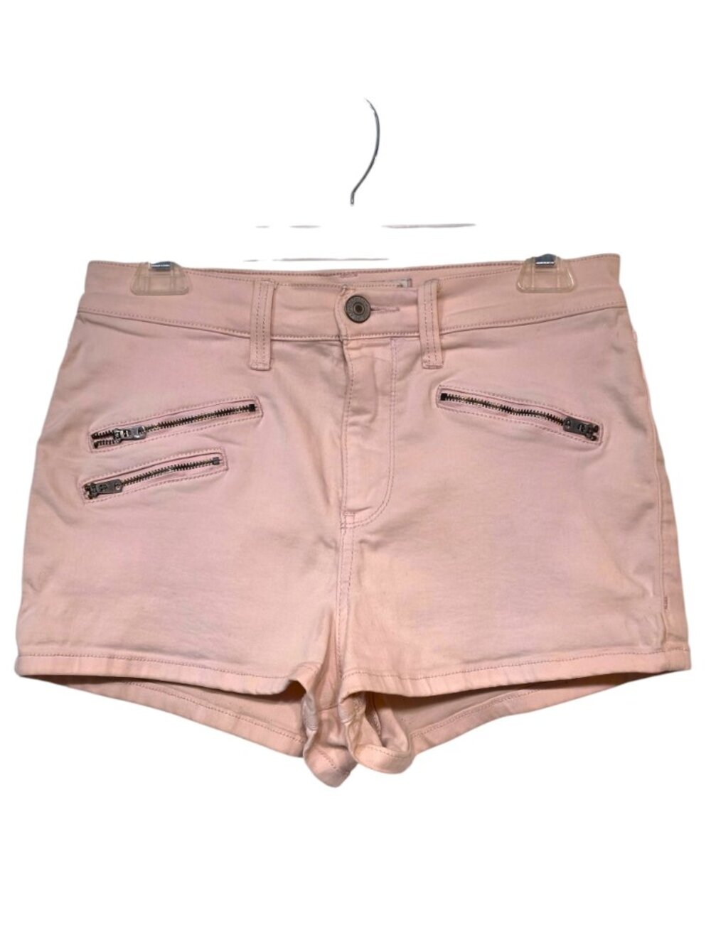 Abercrombie & Fitch Soft Stretch High‑Rise Shorts – Women’s Size 10 – Light Pink